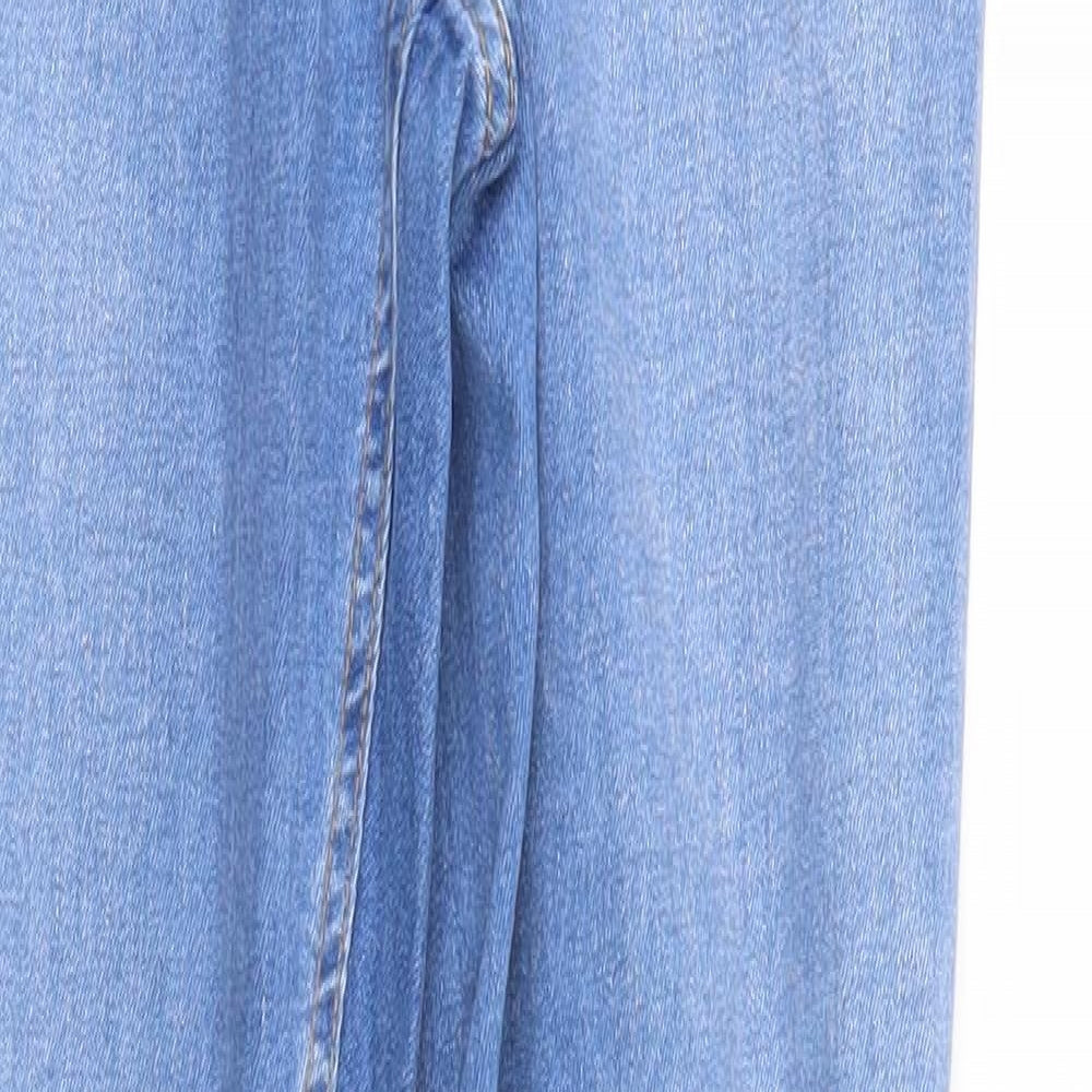 Womens UK Size 10 Studio Regular Fit Straight Blue Jeans