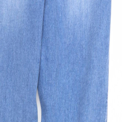 Womens UK Size 10 Studio Regular Fit Straight Blue Jeans