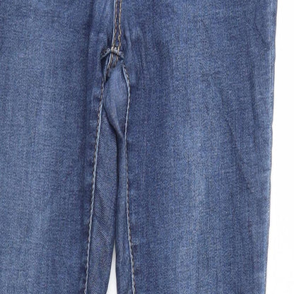 Womens UK Size 8 Preworn Regular Fit Skinny Blue Jeans