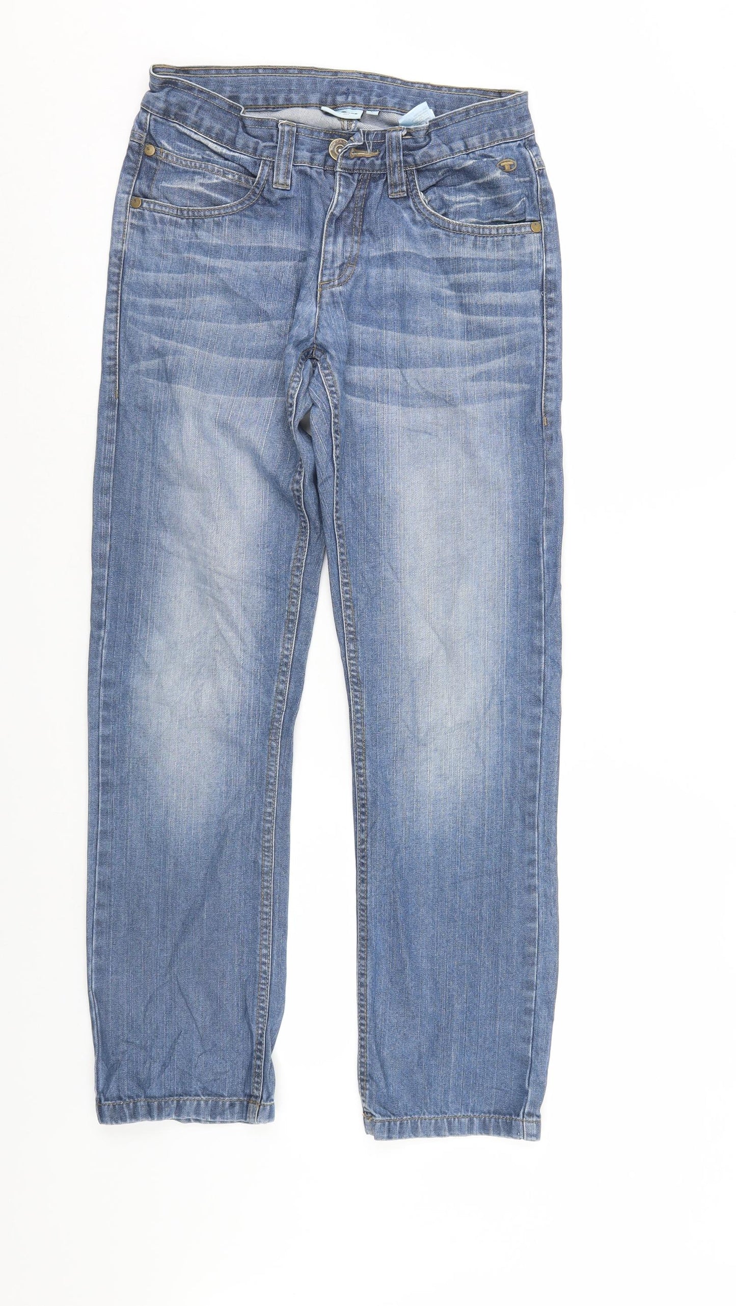 Mens UK Size L Tom Taylor Regular Fit Straight Blue Jeans