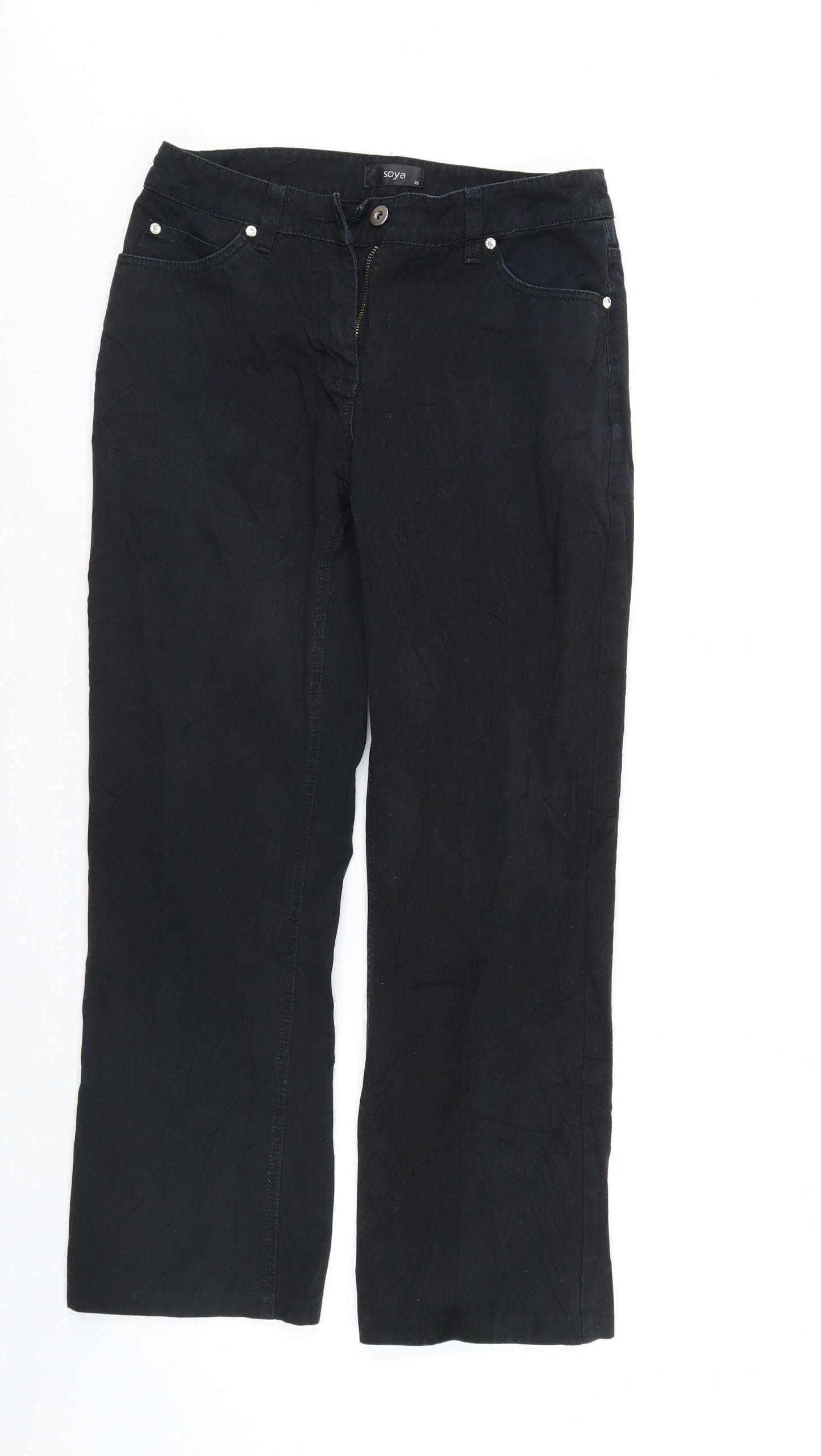Soya Womens   Denim Straight Jeans Size 8 L28 in