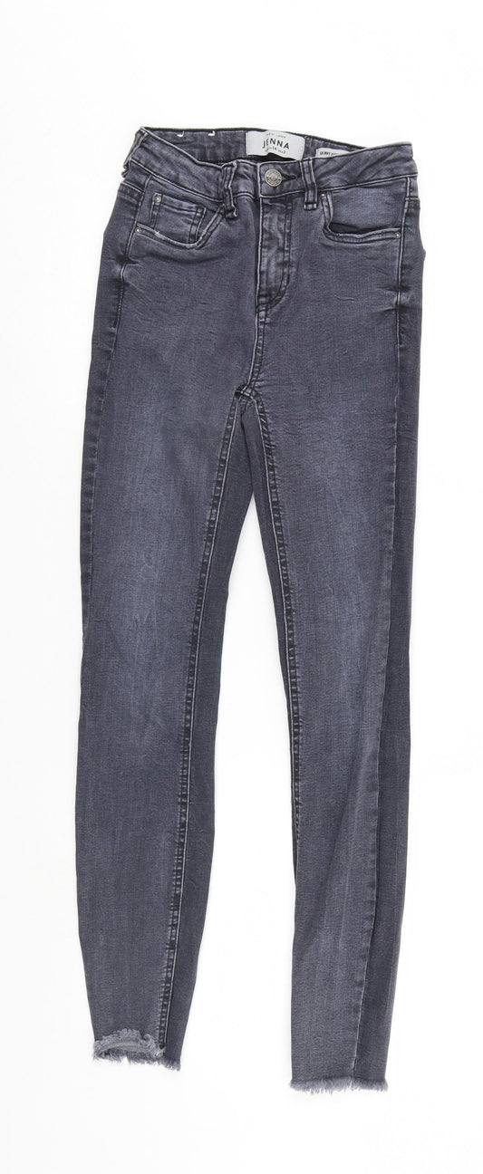 New Look Womens Black  Denim Tapered Jeans Size 6 L27 in