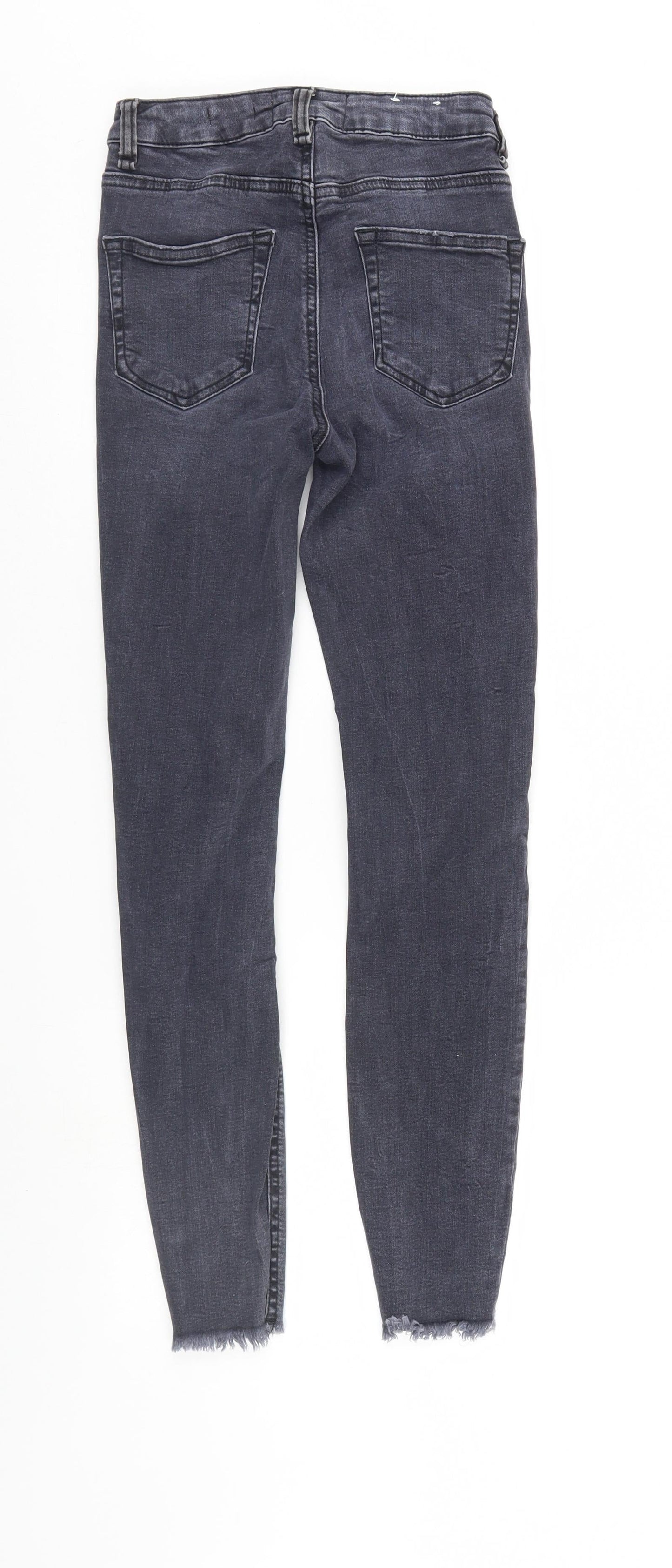 New Look Womens Black  Denim Tapered Jeans Size 6 L27 in