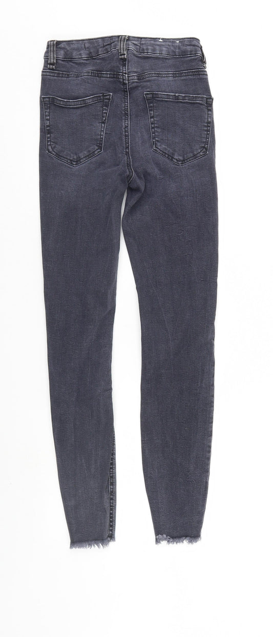 New Look Womens Black  Denim Tapered Jeans Size 6 L27 in