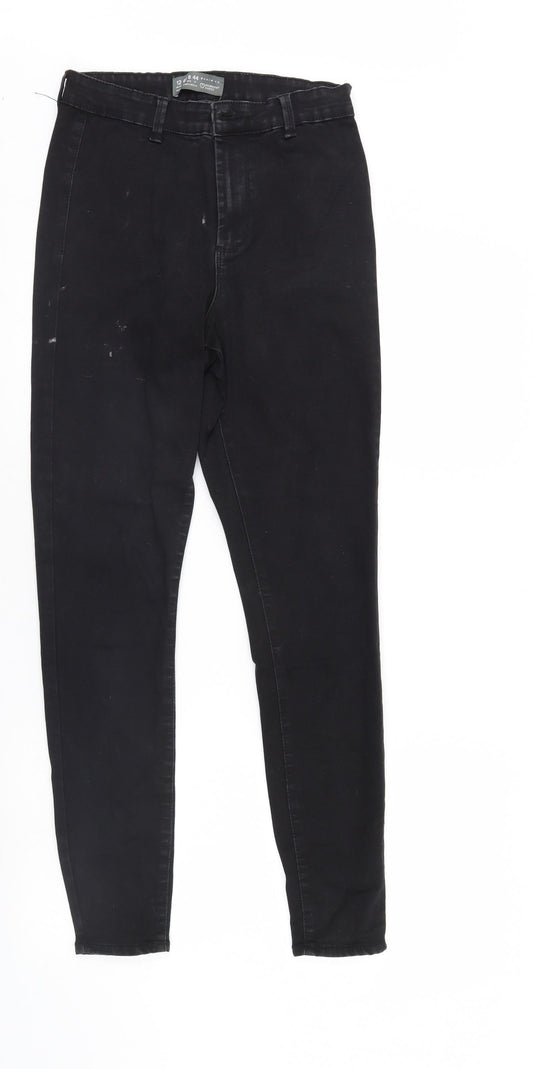 Primark Womens Black  Denim Tapered Jeans Size 12 L28 in