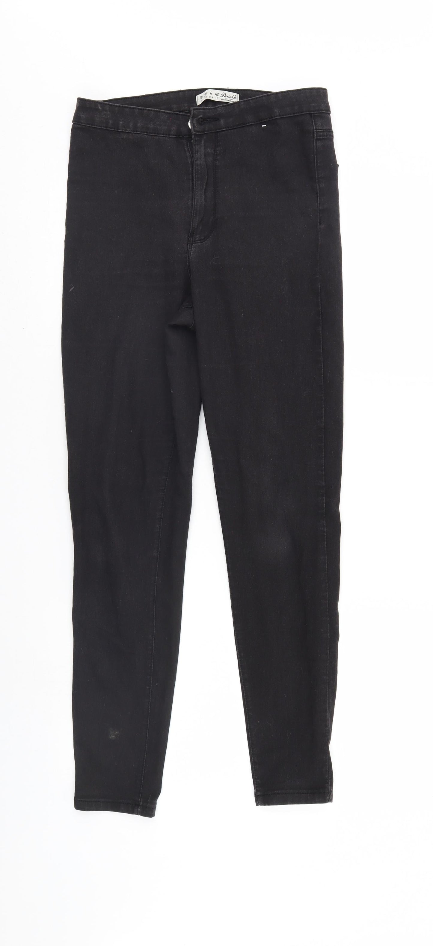 Denim & Co. Womens Black  Denim Straight Jeans Size 10 L28 in