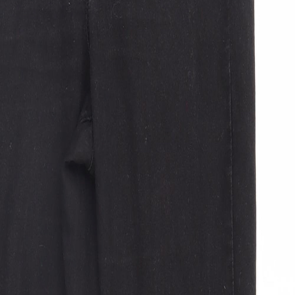 Denim & Co. Womens Black  Denim Straight Jeans Size 10 L28 in