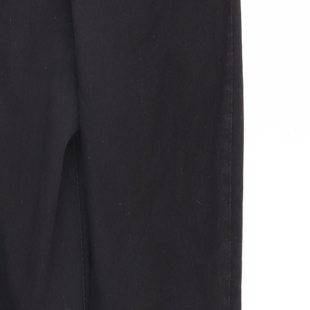 Denim & Co. Womens Black  Denim Straight Jeans Size 10 L28 in