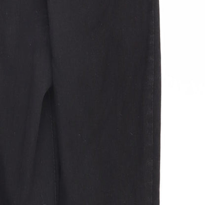 Denim & Co. Womens Black  Denim Straight Jeans Size 10 L28 in