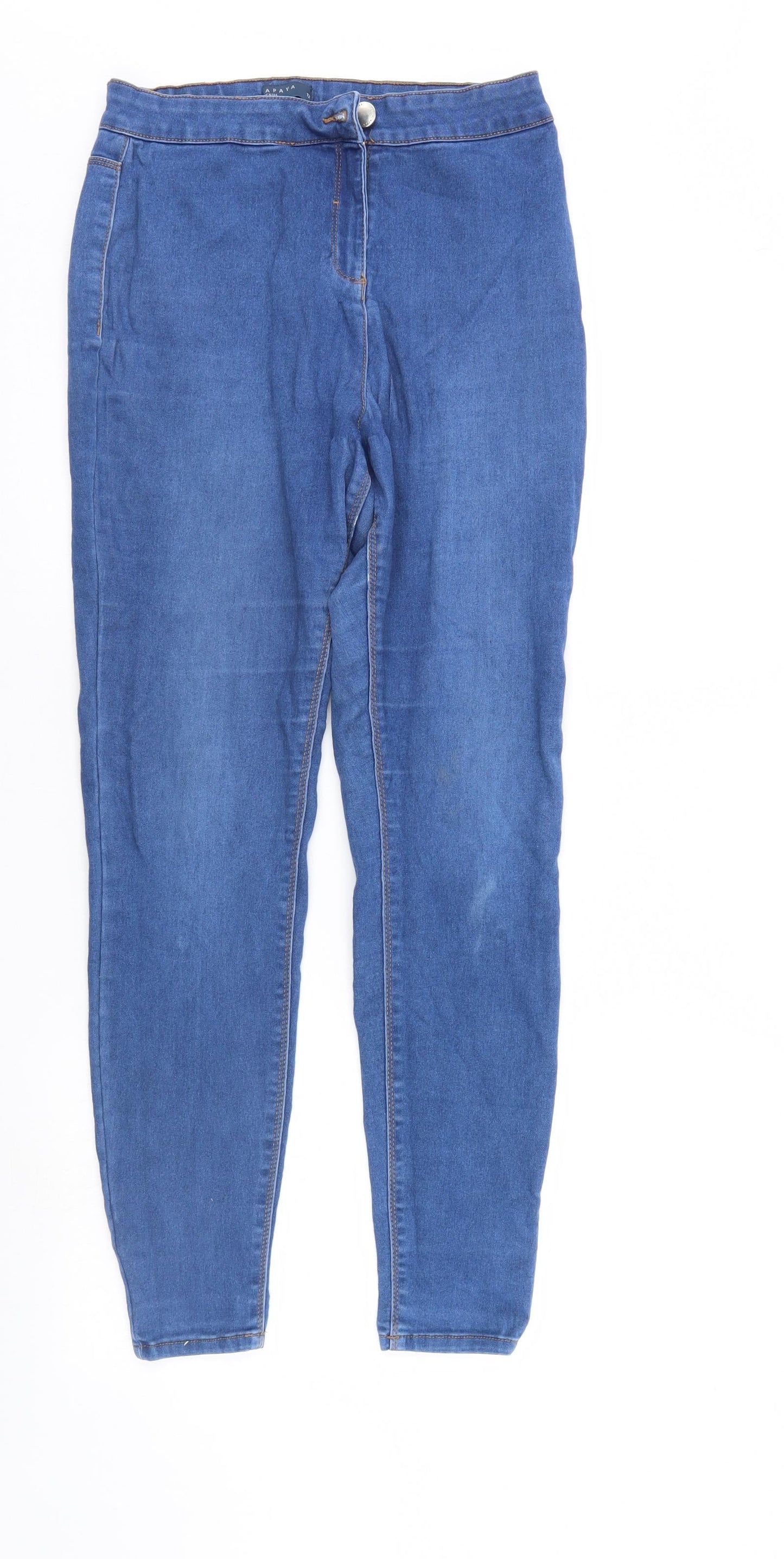 Paaya Womens Blue  Denim Jegging Jeans Size 12 L27 in