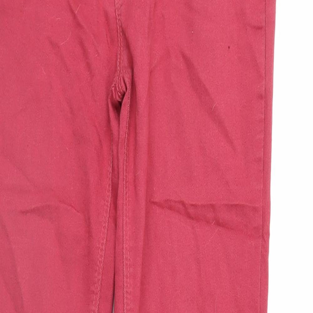 Denim & Co. Womens Red  Denim Skinny Jeans Size 8 L31 in