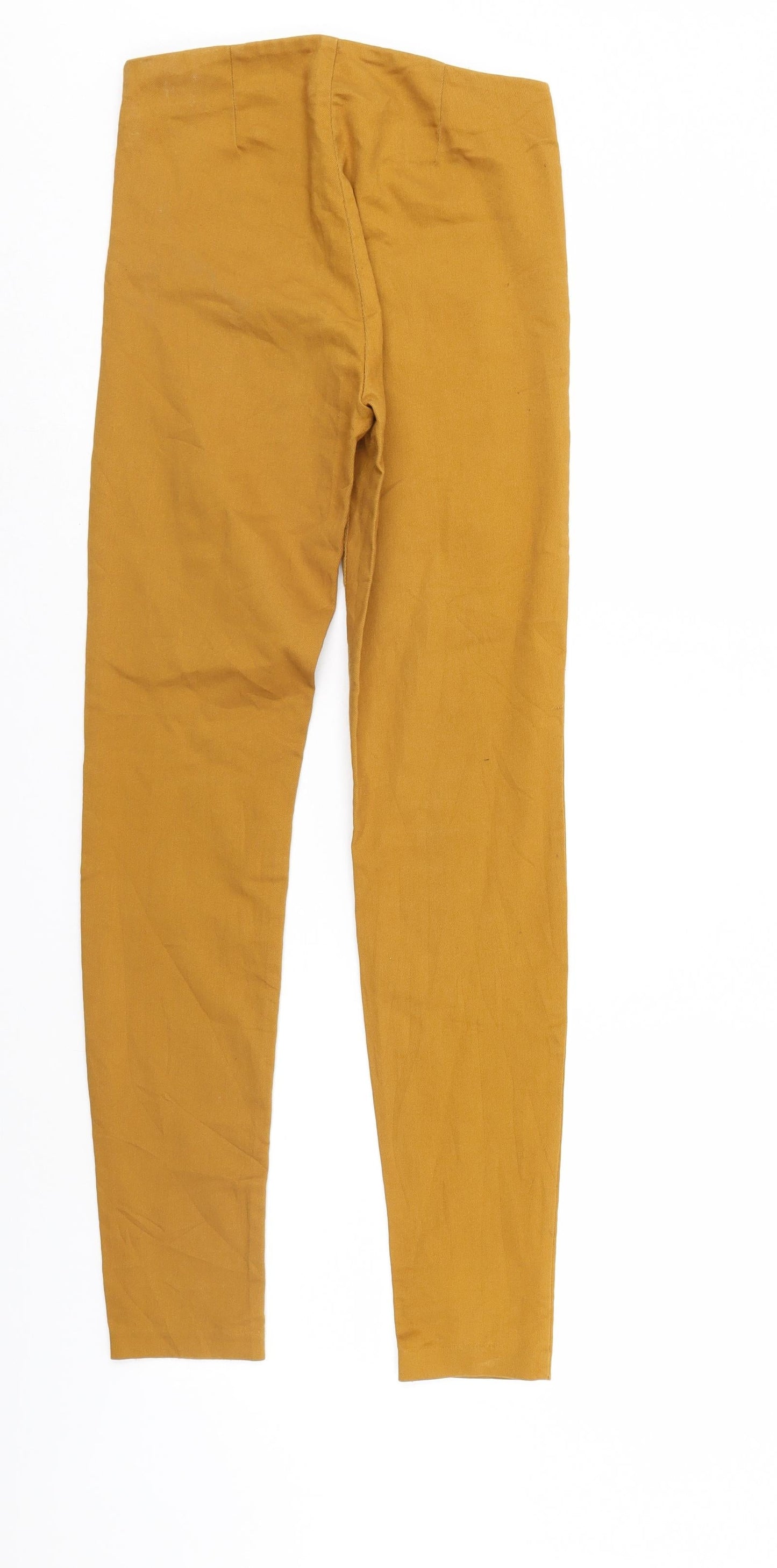 Womens UK Size 6 H&M Regular Fit  Gold Trousers