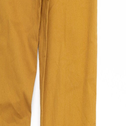 Womens UK Size 6 H&M Regular Fit  Gold Trousers