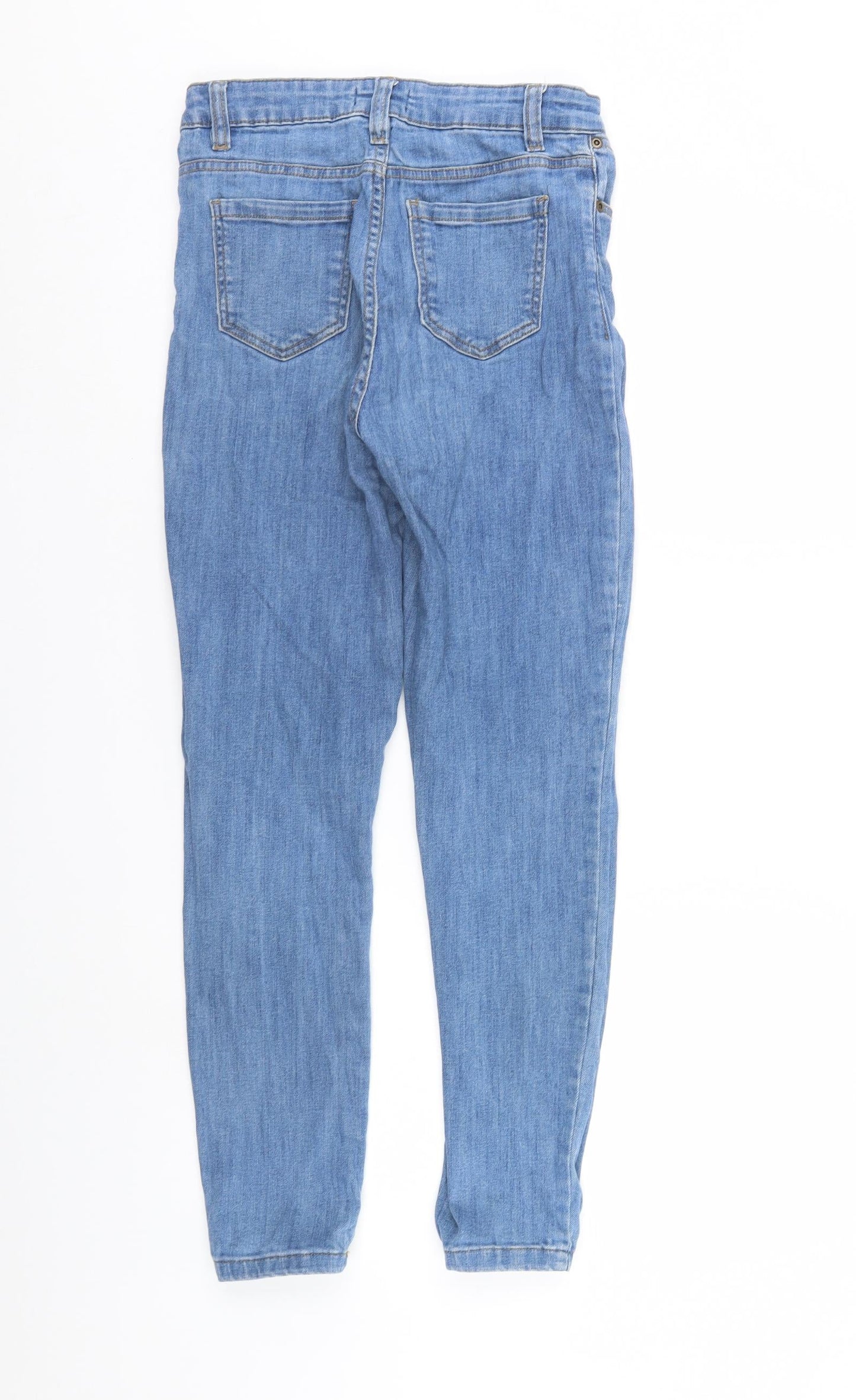 Femme Luxe Womens Blue  Denim Straight Jeans Size 10 L28 in