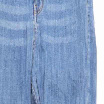 Femme Luxe Womens Blue  Denim Straight Jeans Size 10 L28 in