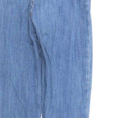 Femme Luxe Womens Blue  Denim Straight Jeans Size 10 L28 in