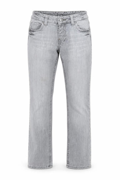 Moto Womens Grey  Denim Straight Jeans Size 25 in L32 in