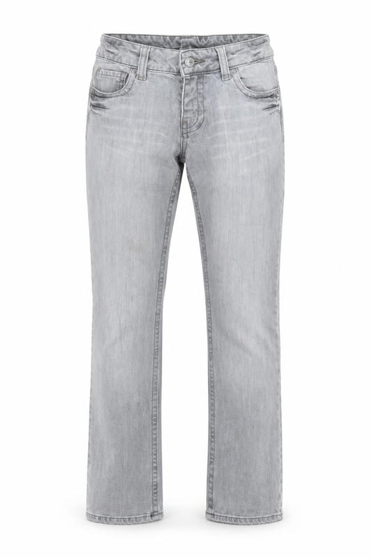 Moto Womens Grey  Denim Straight Jeans Size 25 in L32 in