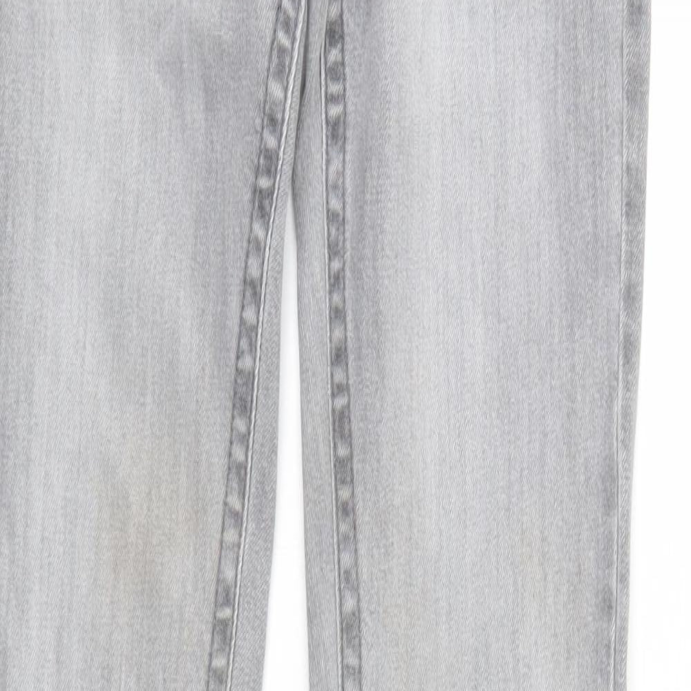 Moto Mens Grey  Denim Straight Jeans Size 25 in L32 in