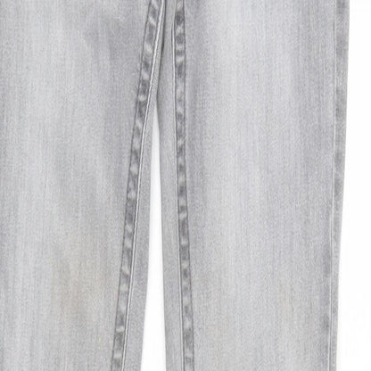 Moto Mens Grey  Denim Straight Jeans Size 25 in L32 in