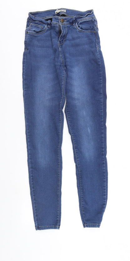 Denim & Co. Womens Blue  Denim Straight Jeans Size 12 L29 in - Elastic Waist