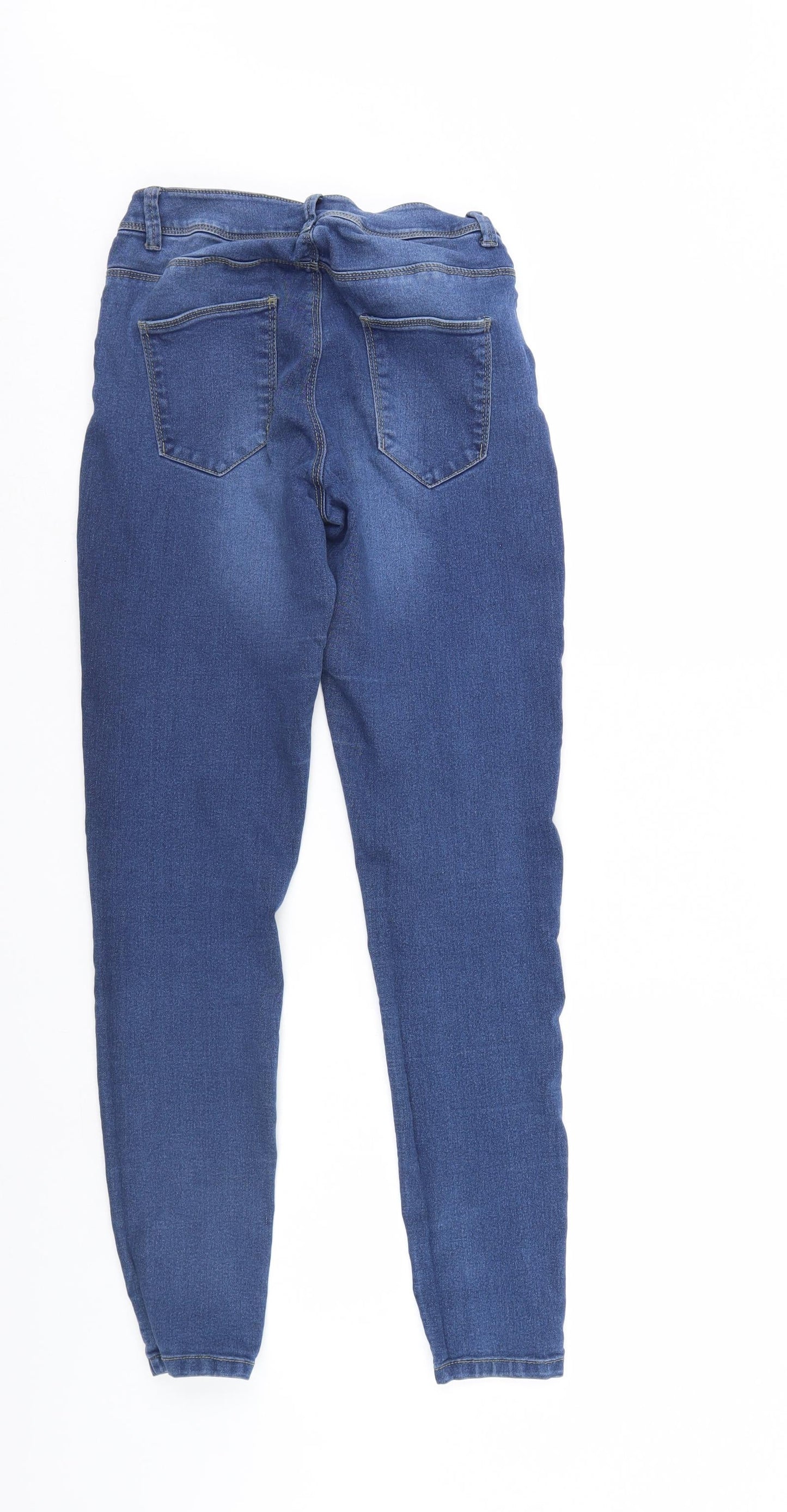 Denim & Co. Womens Blue  Denim Straight Jeans Size 12 L29 in - Elastic Waist