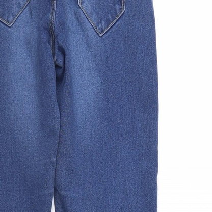 Denim & Co. Womens Blue  Denim Straight Jeans Size 12 L29 in - Elastic Waist