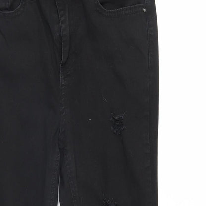 New Look Womens Black  Denim Skinny Jeans Size 12 L24 in