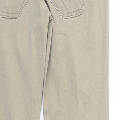 Gina Womens Beige  Denim Straight Jeans Size 8 L29 in