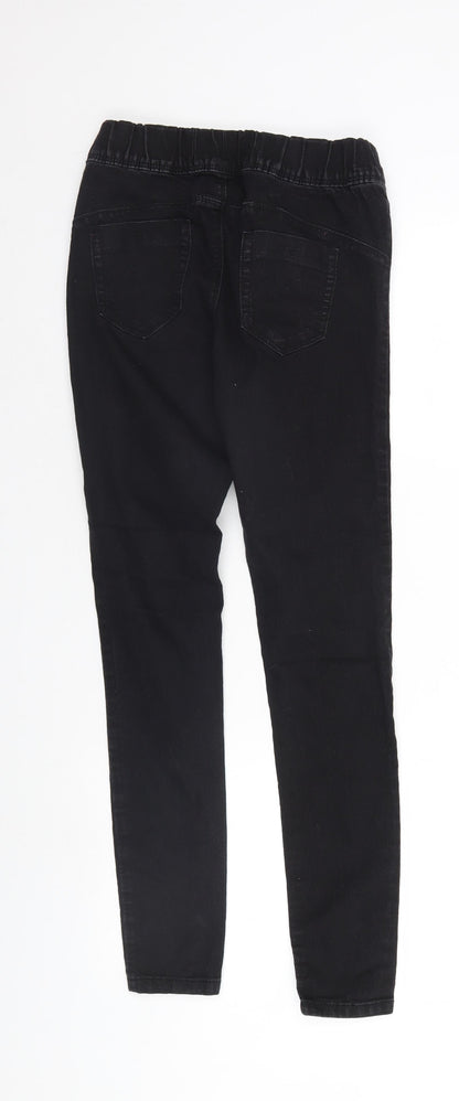 Denim & Co. Womens Black  Denim Jegging Jeans Size 8 L29 in