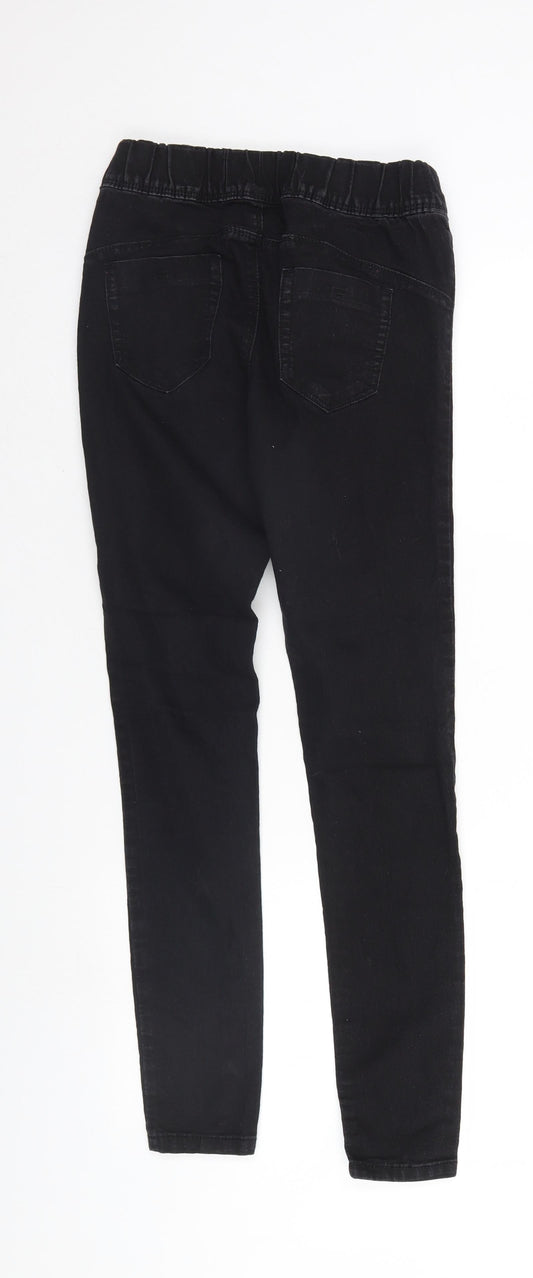 Denim & Co. Womens Black  Denim Jegging Jeans Size 8 L29 in