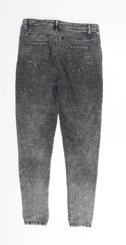 Denim & Co. Womens Grey  Denim Straight Jeans Size 10 L30 in - faded look