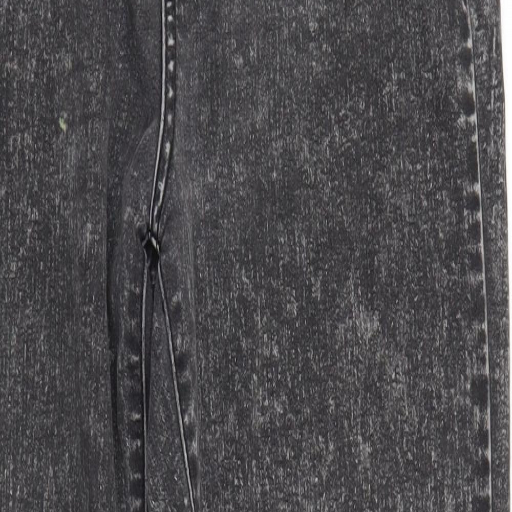 Denim & Co. Womens Grey  Denim Straight Jeans Size 10 L30 in - faded look