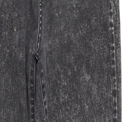 Denim & Co. Womens Grey  Denim Straight Jeans Size 10 L30 in - faded look