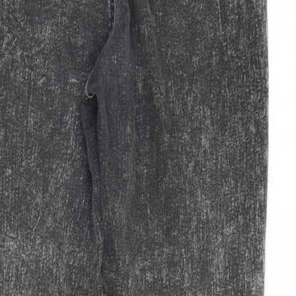 Denim & Co. Womens Grey  Denim Straight Jeans Size 10 L30 in - faded look