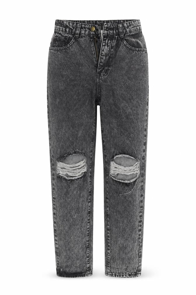 SHEIN Womens Grey  Denim Straight Jeans Size 8 L29 in - FADED LOOK