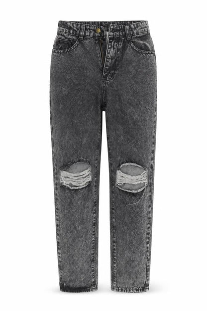 SHEIN Womens Grey  Denim Straight Jeans Size 8 L29 in - FADED LOOK