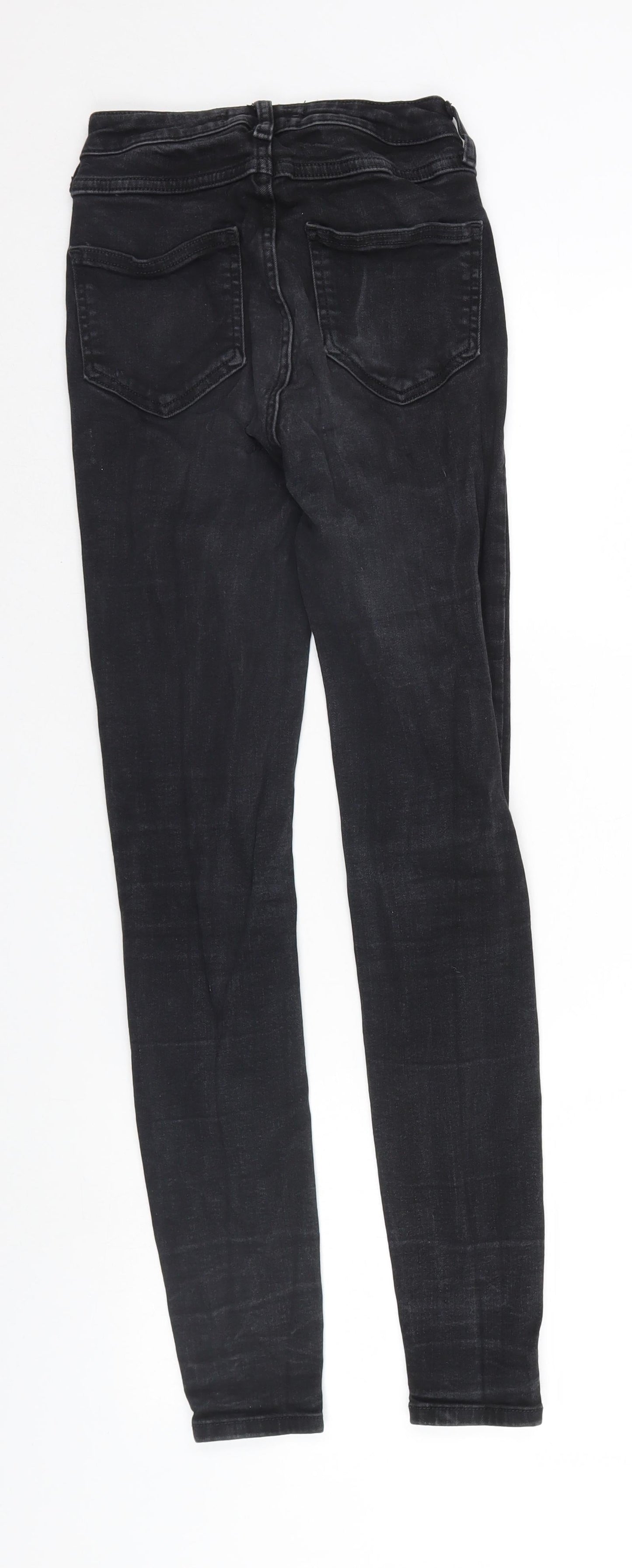 Denim Co Womens Black  Denim Straight Jeans Size 6 L28 in