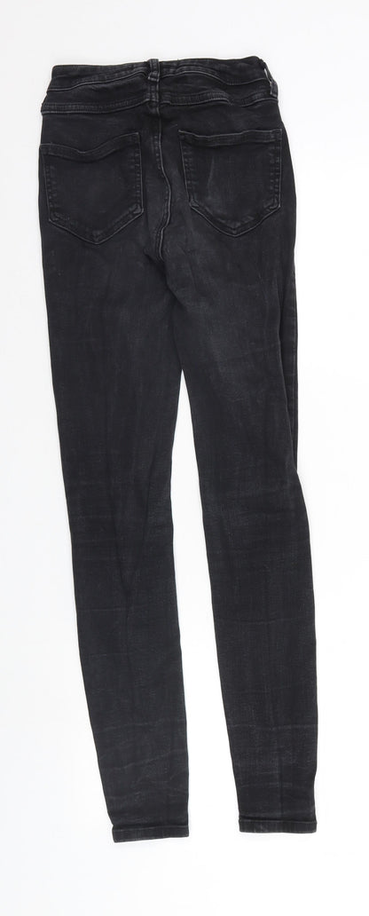 Denim Co Womens Black  Denim Straight Jeans Size 6 L28 in