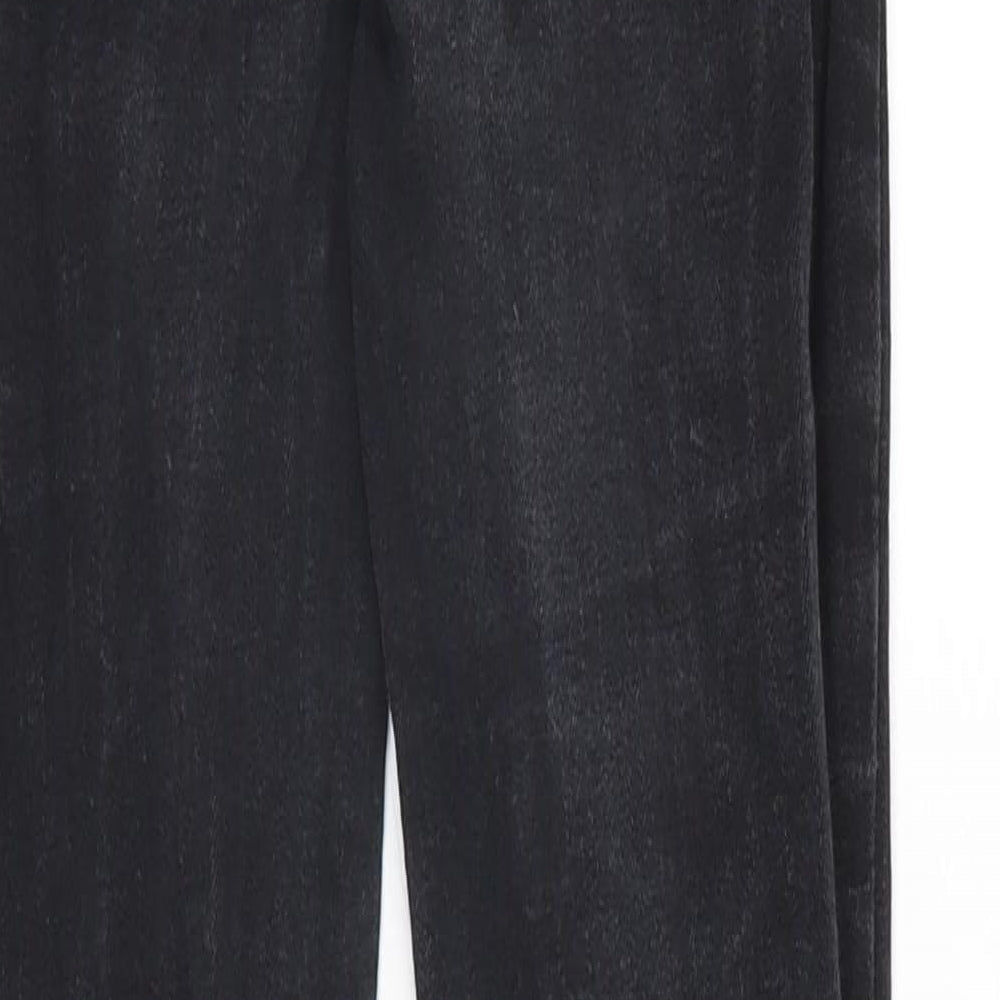 Denim Co Womens Black  Denim Straight Jeans Size 6 L28 in