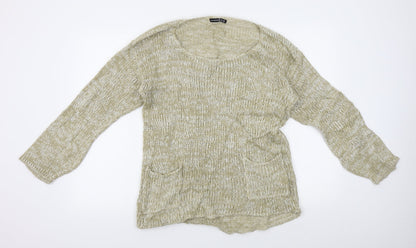 Womens UK Size 16 Atmosphere Beige Pullover Jumper