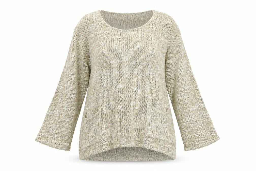 Womens UK Size 16 Atmosphere Beige Pullover Jumper