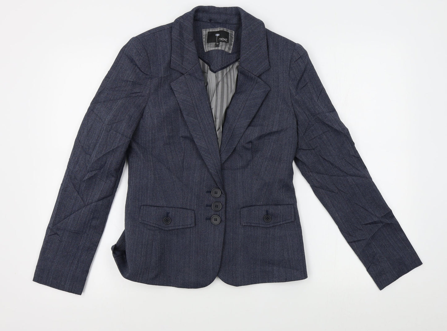 NEXT Womens Blue Striped  Jacket Blazer Size 10