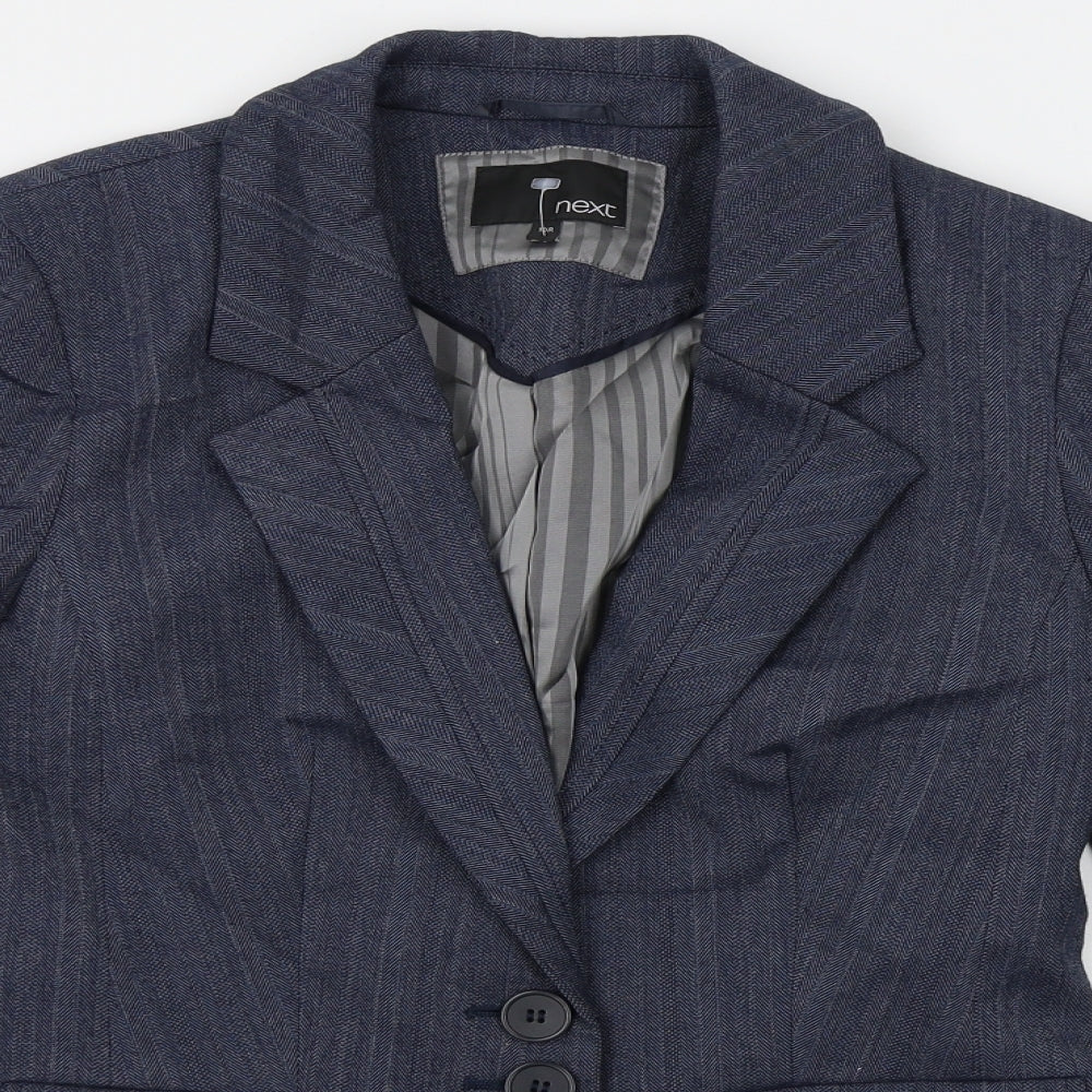 NEXT Womens Blue Striped  Jacket Blazer Size 10