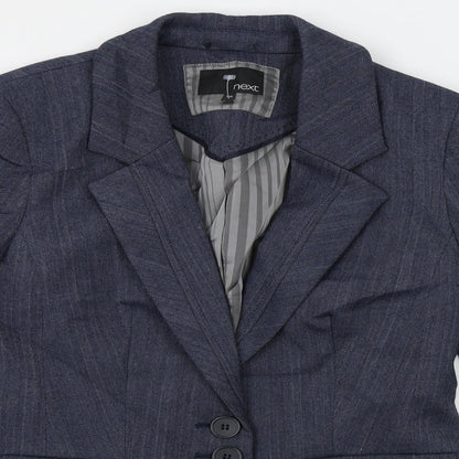 NEXT Womens Blue Striped  Jacket Blazer Size 10