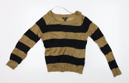 Womens UK Size S H&M Gold Pullover Jumper
