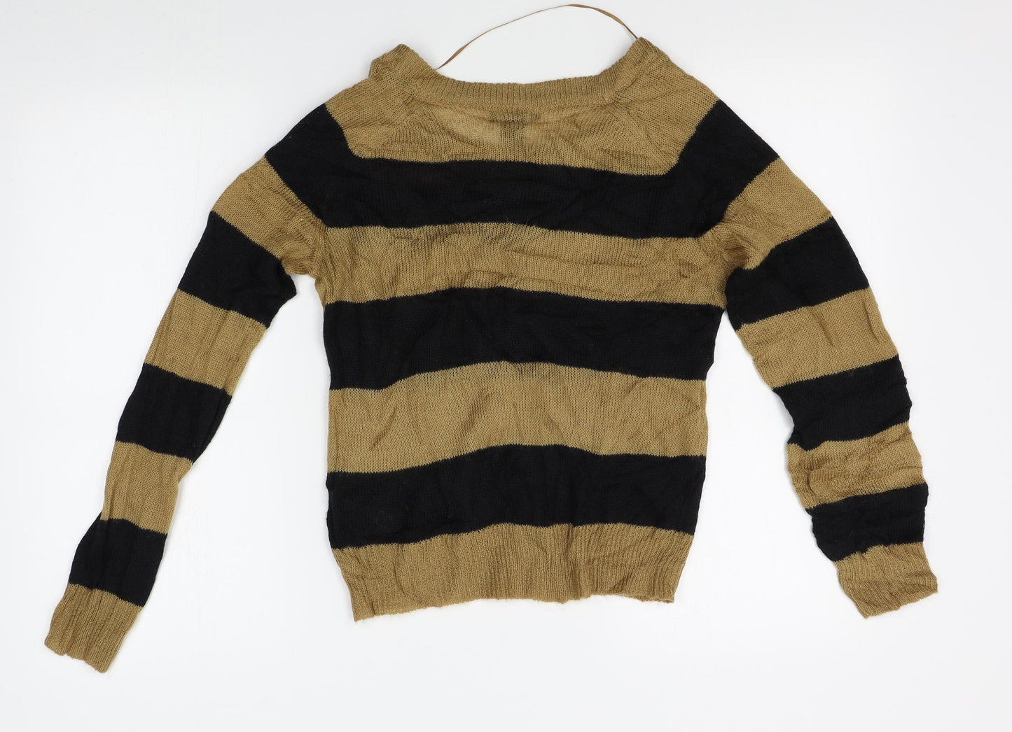 Womens UK Size S H&M Gold Pullover Jumper