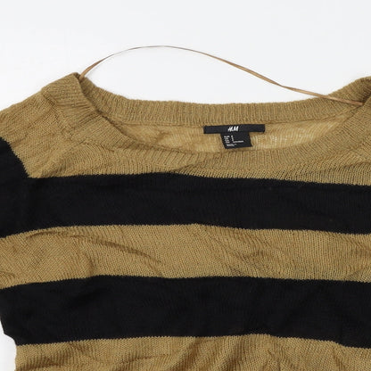 Womens UK Size S H&M Gold Pullover Jumper