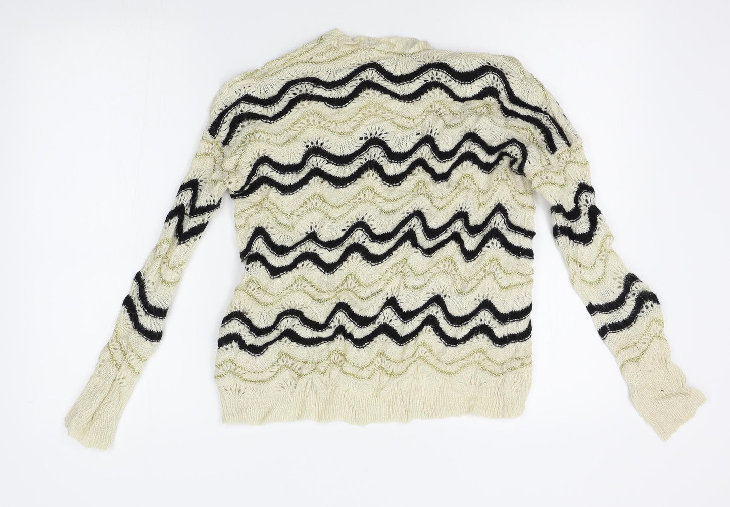 FOREVER 21 Womens Ivory Striped  Pullover Jumper Size XS