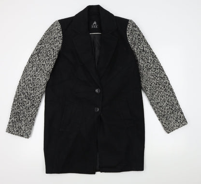 Atmosphere Womens Black   Overcoat Coat Size 10